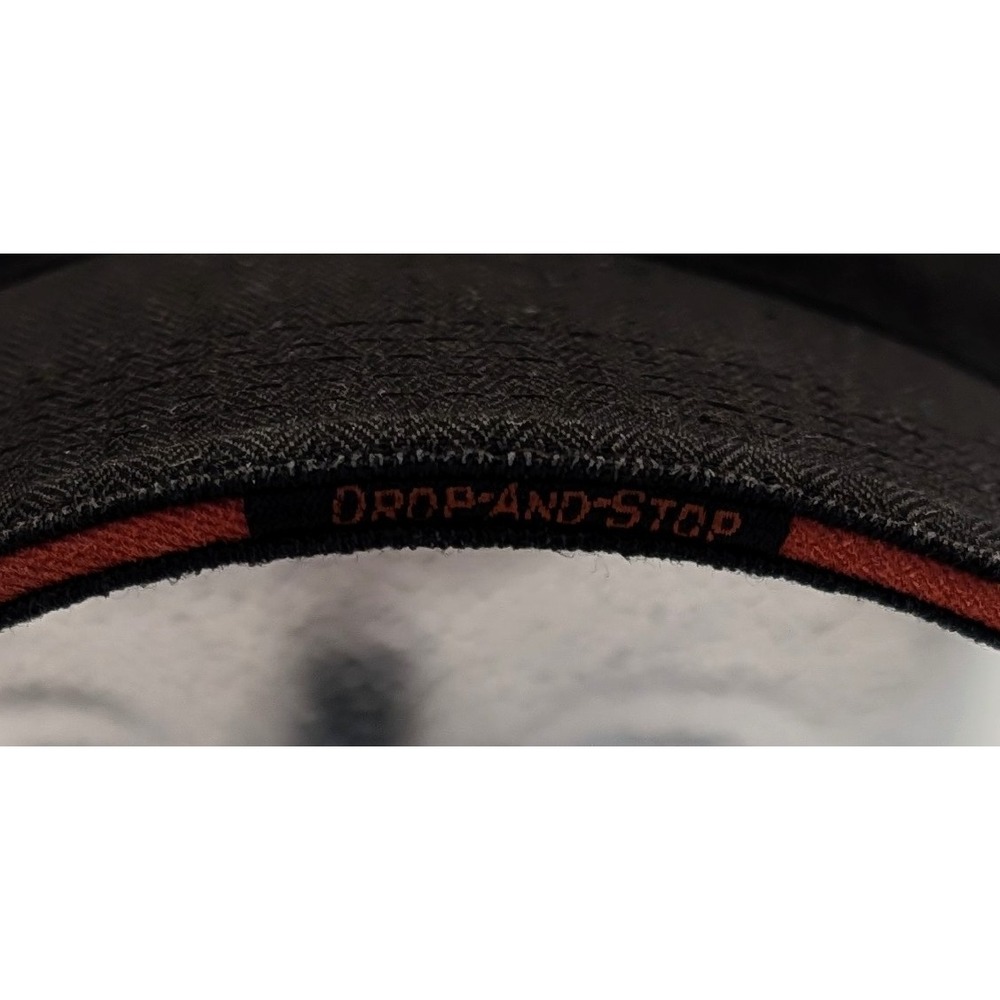 Titleist Pro V1 Golf Hat Black Orange 3D Logo Adjustable Strap Herringbone Cap - Picture 9 of 9